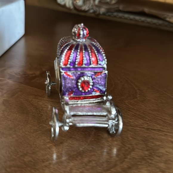 👑JAS CLOCK MINIATURE CARRIAGE ON WHEELS - Picture 5 of 9